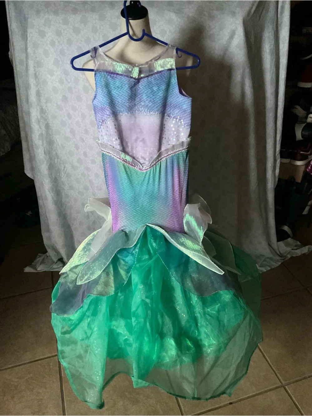 Girls' Mermaid Dress - Purple, Teal & Green - Picture 2 of 6